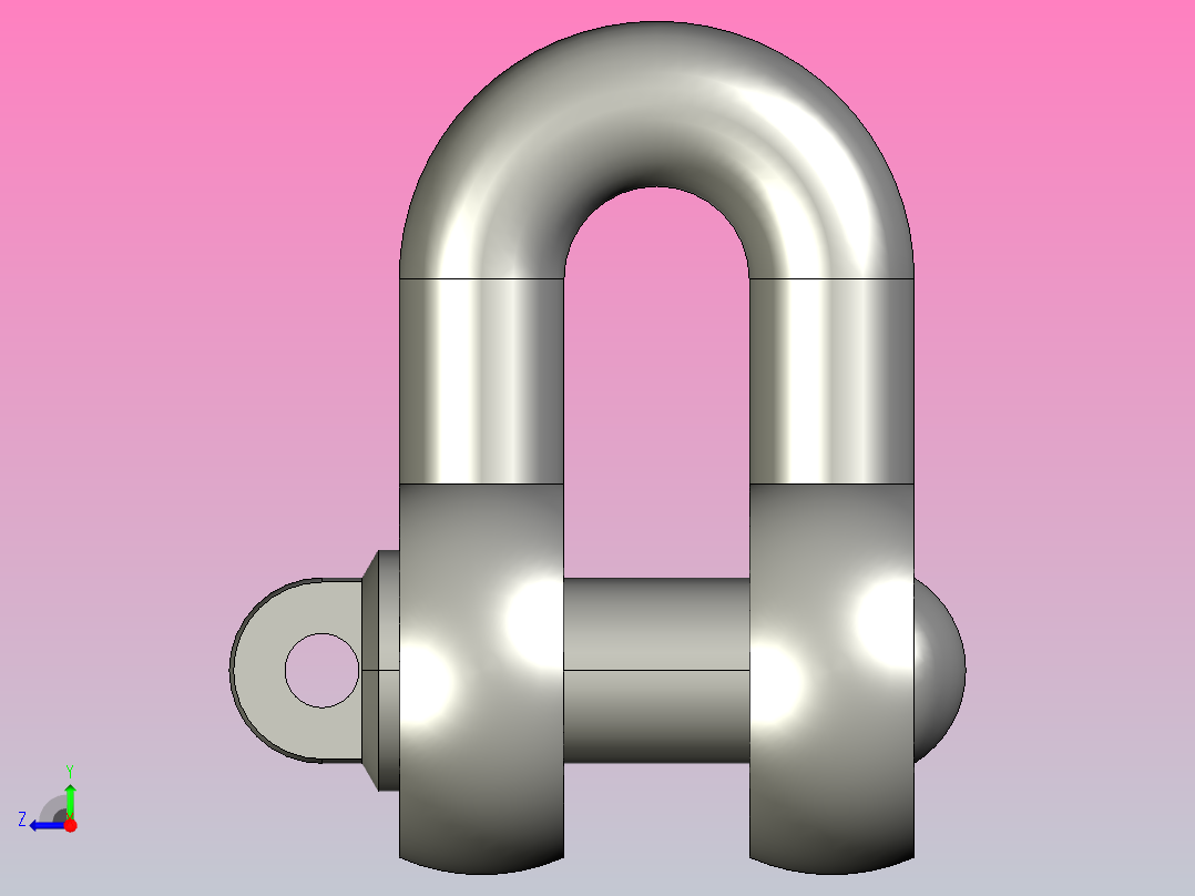 JB标准-起重用D型卸扣M9右视图