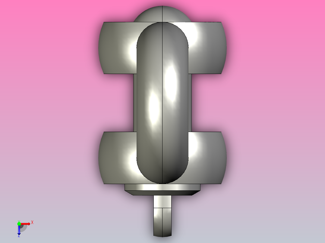 JB标准-起重用D型卸扣M9俯视图