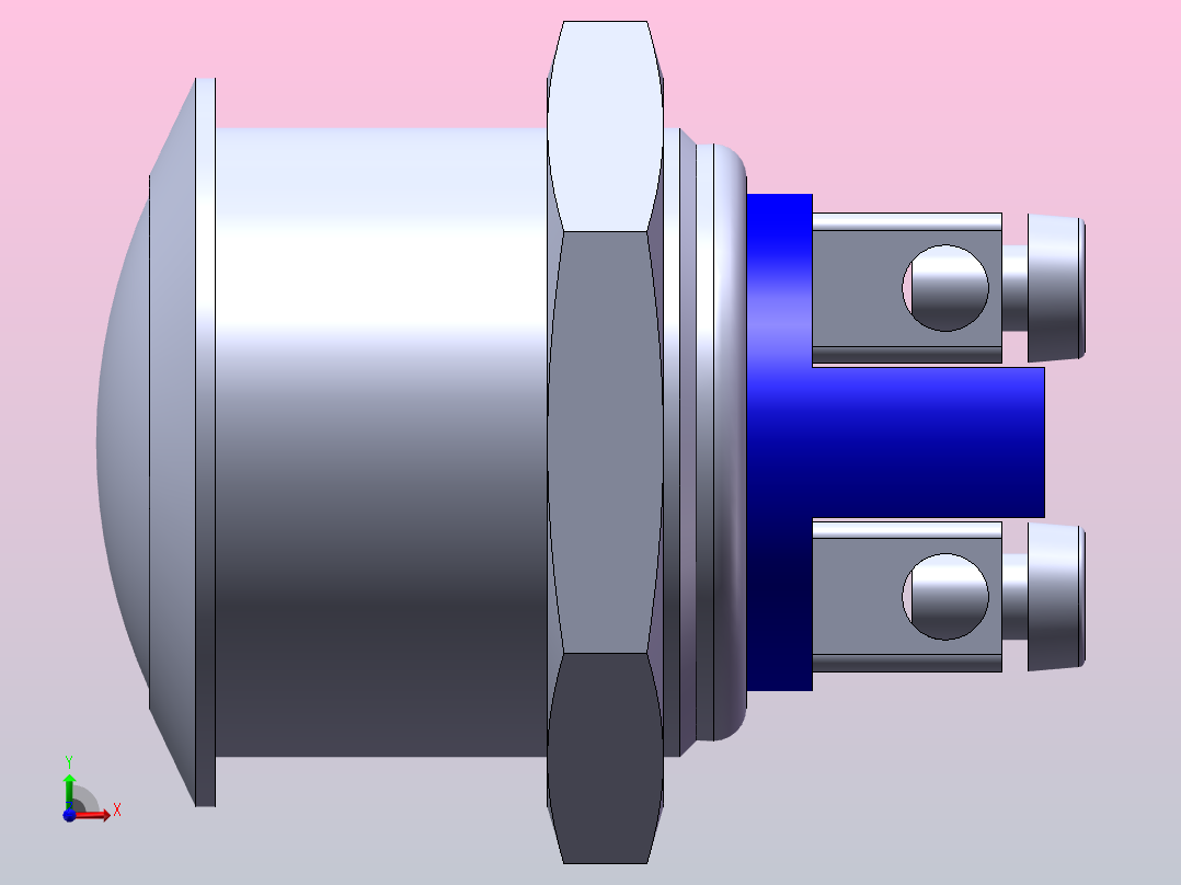 GQ19[GQ19B_10]红波按钮开关指示灯前视图