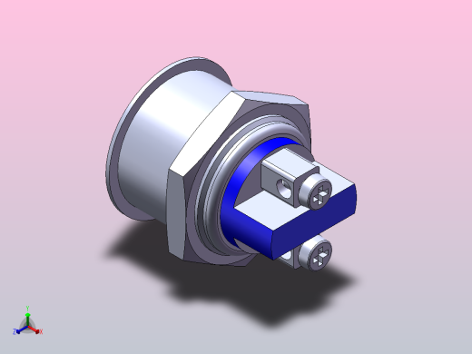 GQ19[GQ19B_10]红波按钮开关指示灯正等轴测缩略图