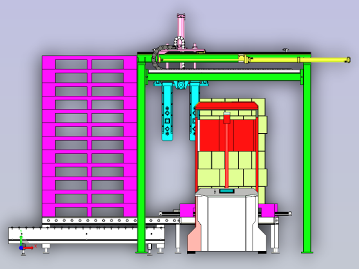 纸箱自动化码垛线设计前视缩略图