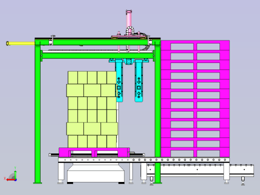 纸箱自动化码垛线设计后视缩略图