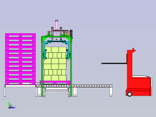纸箱自动化码垛线设计左视缩略图