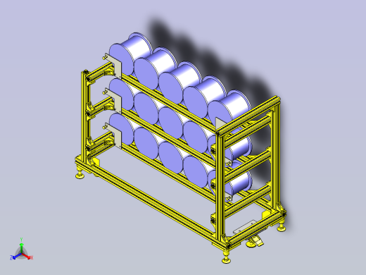 一款绕线圈储料器3D模型