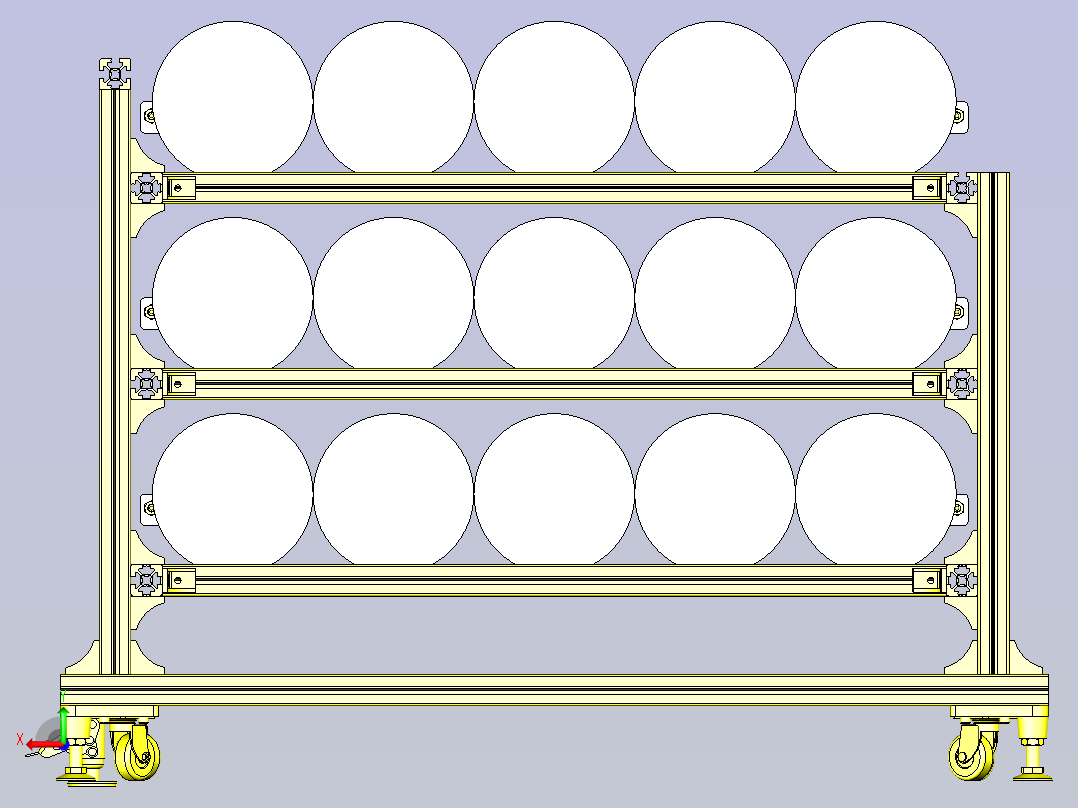 一款绕线圈储料器3D模型后视图