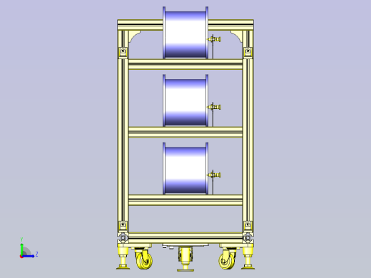 一款绕线圈储料器3D模型左视缩略图