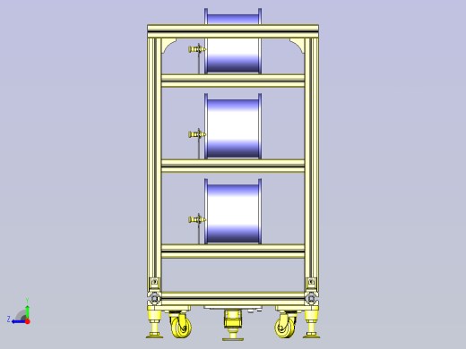 一款绕线圈储料器3D模型右视缩略图
