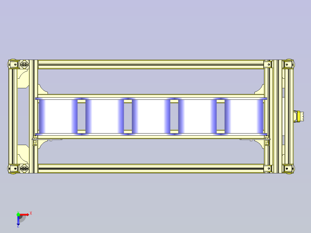 一款绕线圈储料器3D模型俯视图