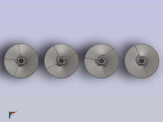 喷水推进器叶轮SolidWorks设计JX5俯视缩略图