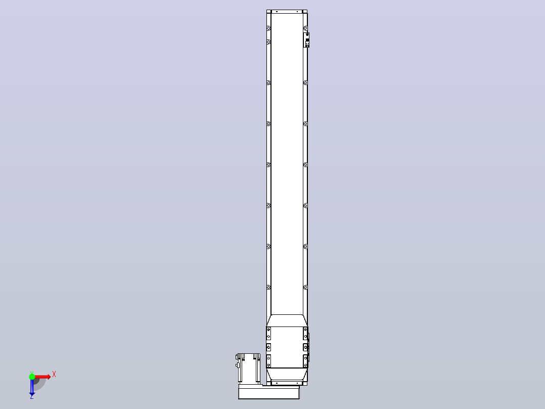 滚珠丝杠直线轴内置导轨TPA-GCR-150-2010C-L1100-MR-M75-N3俯视图