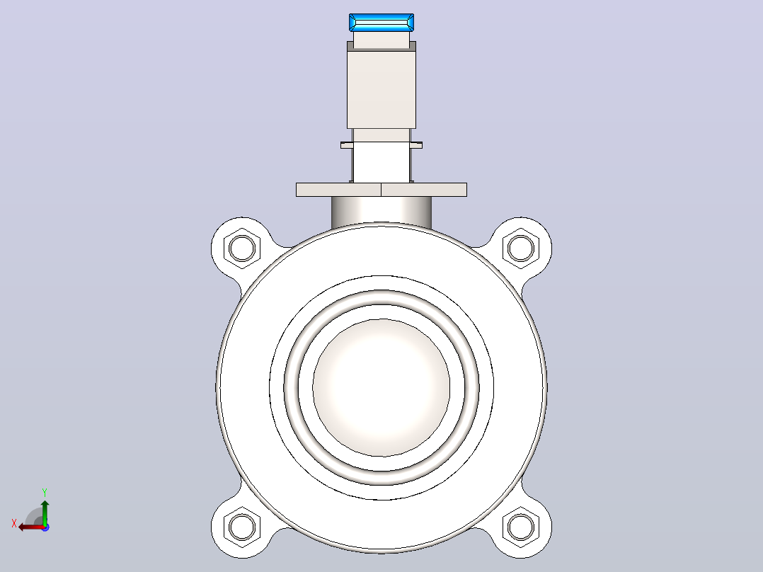 DQP-01手动卡式球阀[DQP-01-DN32]后视图