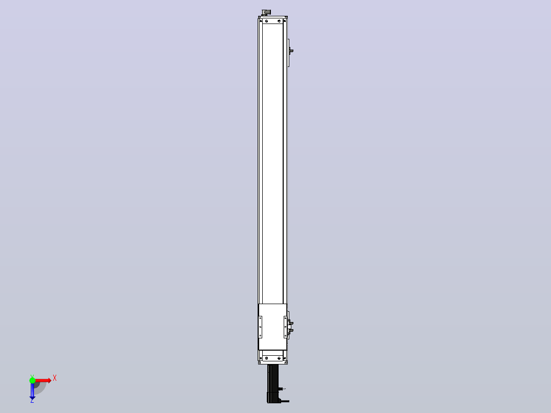 SCS12-1000-BC-100W+煞車滚珠花健、支撑座、滚珠丝杠、交叉导轨、直线模组俯视图