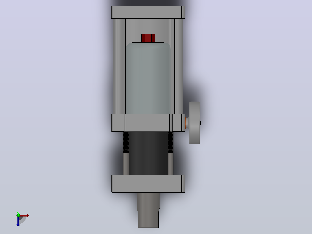 MPTC-5T[MPTC-63-5-5T]直压式增压缸俯视图