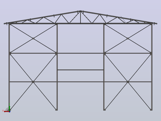 钢结构厂房15x20x9m钢结构后视缩略图