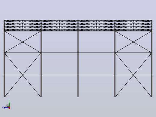 钢结构厂房15x20x9m钢结构右视缩略图