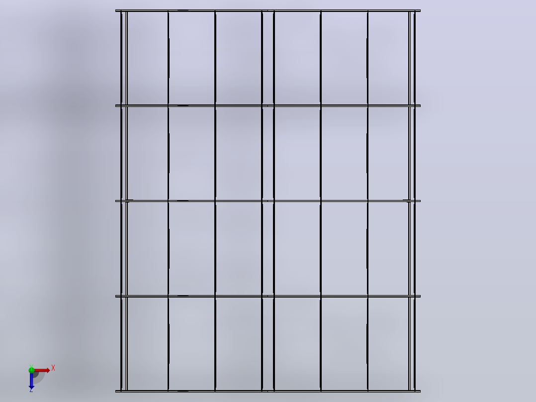 钢结构厂房15x20x9m钢结构俯视图