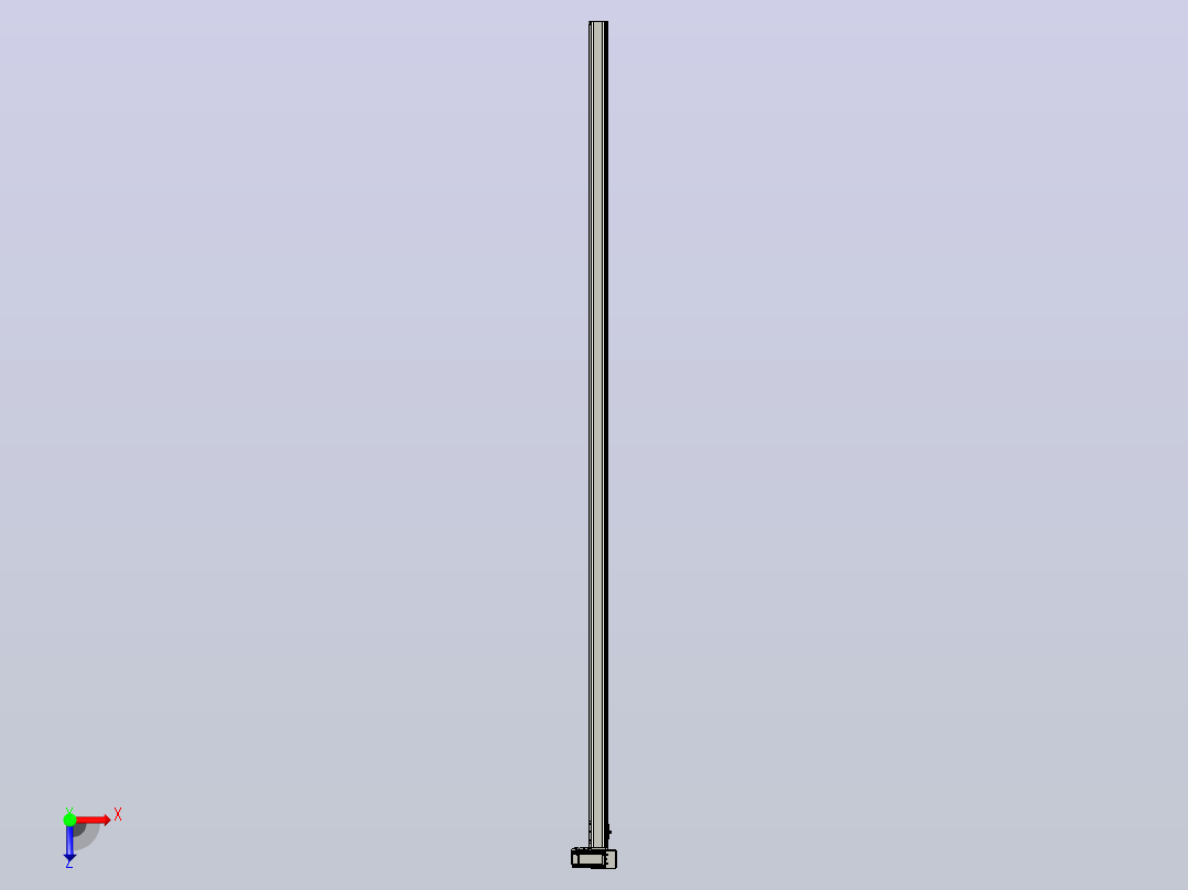 皮带直线轴半封闭可选导轨TPA-HNB-65S-90-L2800-RU-C-P10-N3俯视图