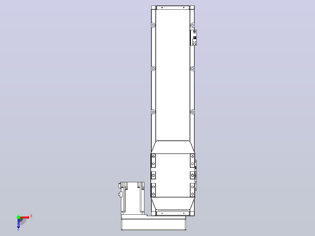 滚珠丝杠直线轴内置导轨TPA-GCR-150-2010C-L450-MR-M75-N3俯视图