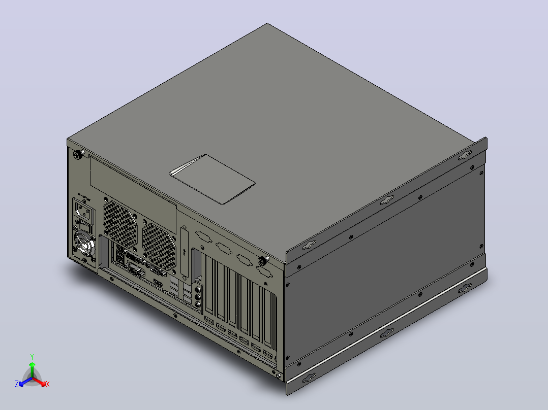 IPC350L-立放 工控机 IPC350主视图