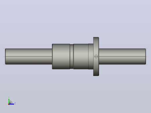 FFZD3204-5滚珠丝杆3D模型左视缩略图