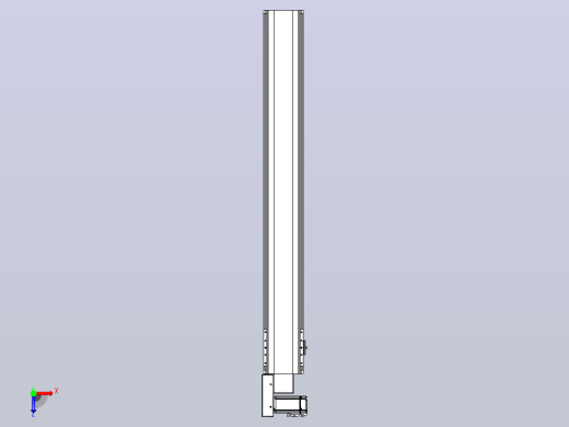 皮带直线轴半封闭可选导轨TPA-HNB-140D-120-L1050-ML-Y-P40-N3俯视缩略图