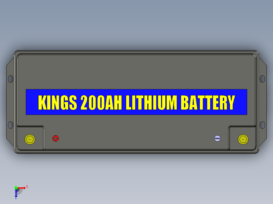 Kings 200ah 锂电池俯视图