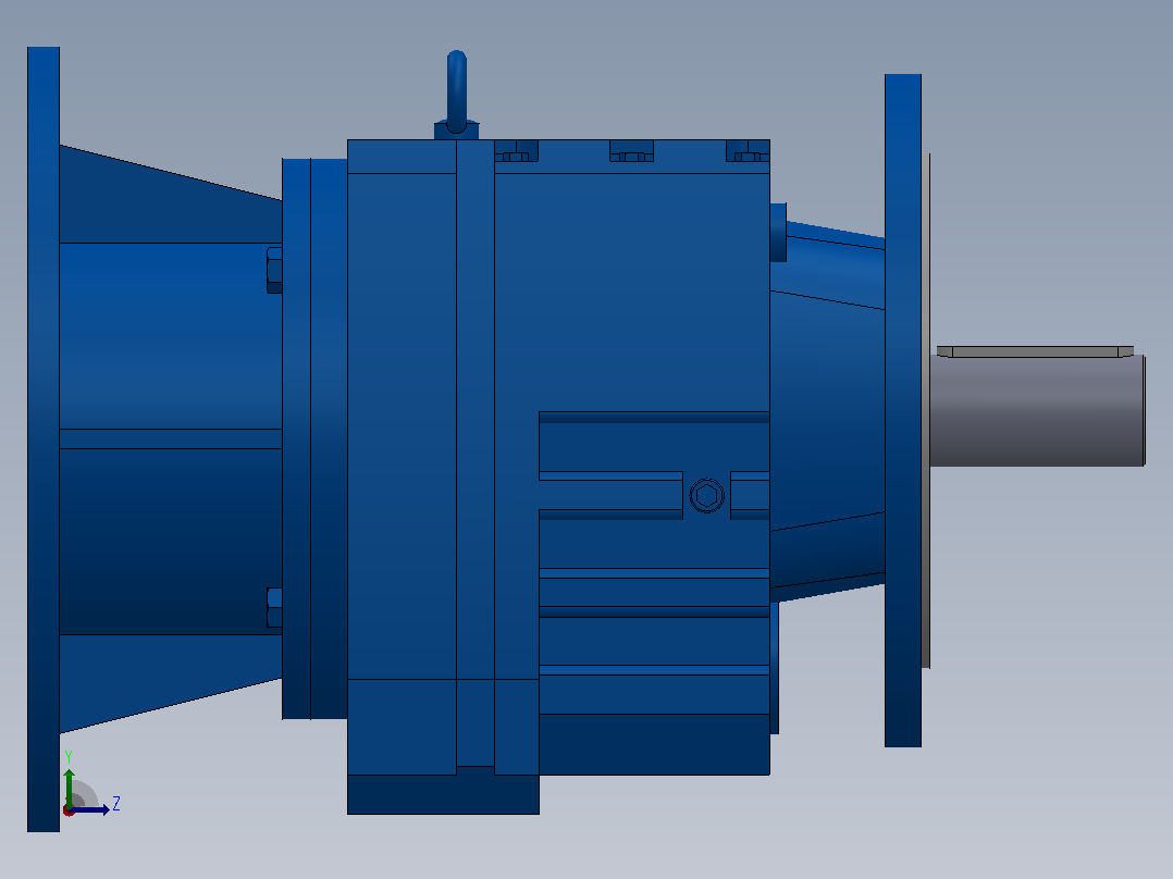 RF87ZP斜齿轮减速机RF87-9.9-M1-P160-Φ300左视图