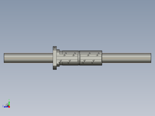 CMFZD10032-5滚珠丝杆3D模型右视缩略图