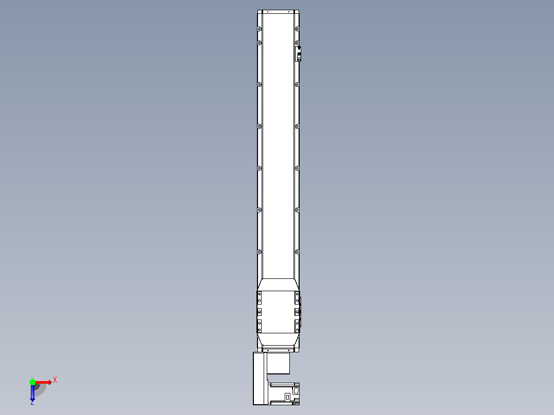 机器人皮带驱动直线轴TPA-GCB-150-P80-L900-QL-M75-N3俯视图