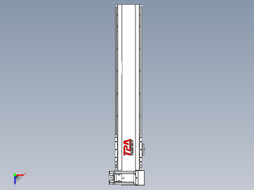 皮带直线轴半封闭可选导轨TPA-HNB-120D-110-L500-RU-C-P40-N3俯视图