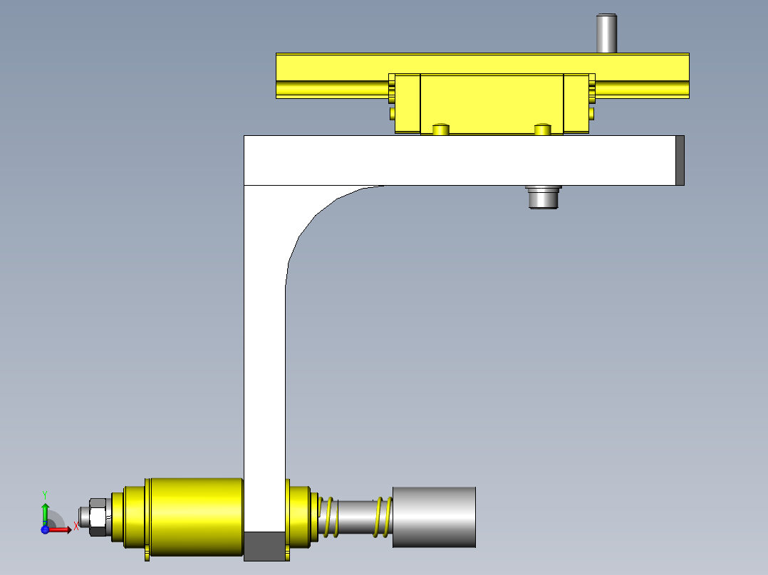 管材夹紧机械夹具前视图