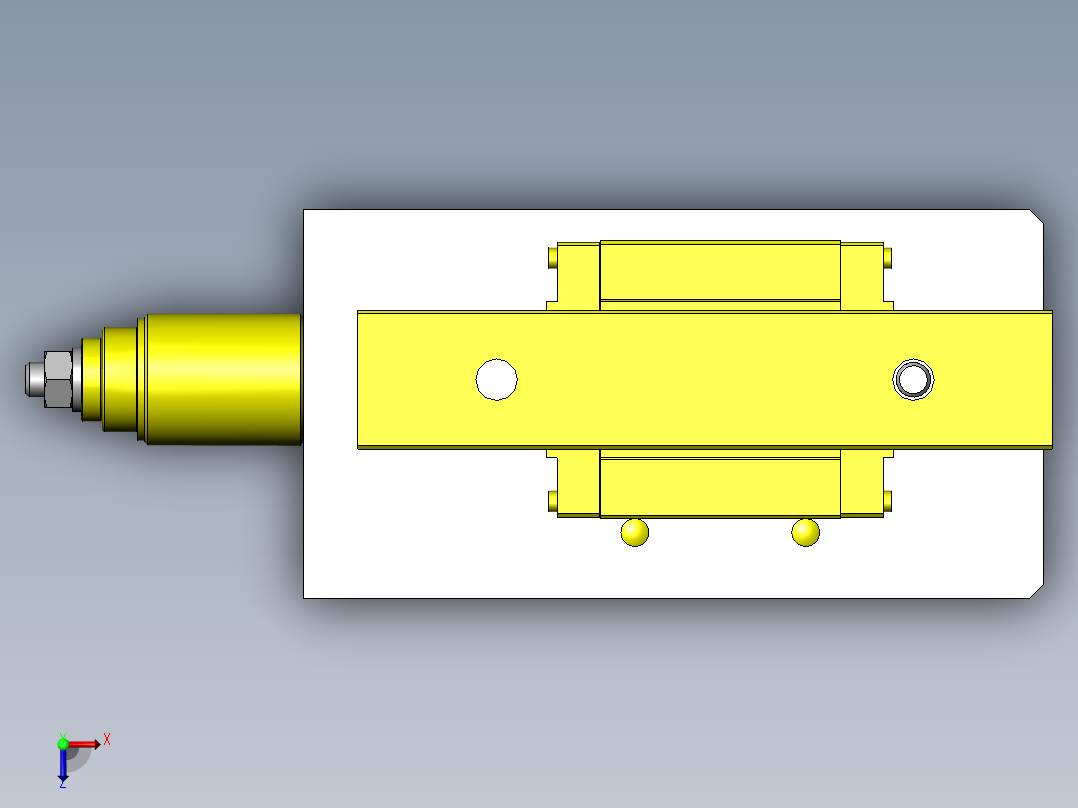 管材夹紧机械夹具俯视图