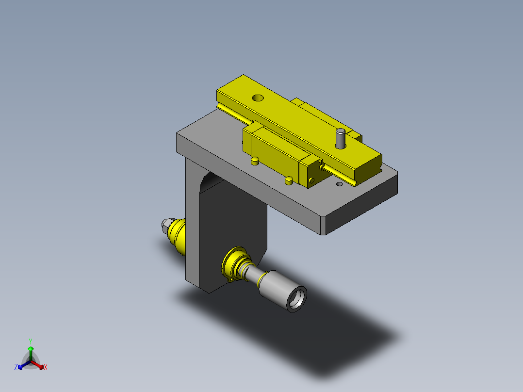 管材夹紧机械夹具正等轴测图