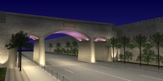 人行天桥CAD设计图纸建筑图施工图桥梁设计拱桥过街天桥素材缩略图