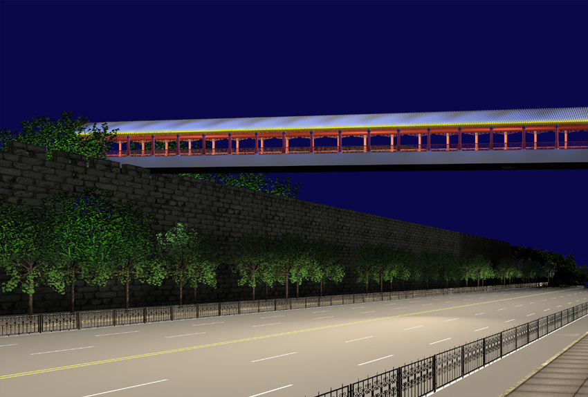 人行天桥CAD设计图纸建筑图施工图桥梁设计拱桥过街天桥素材