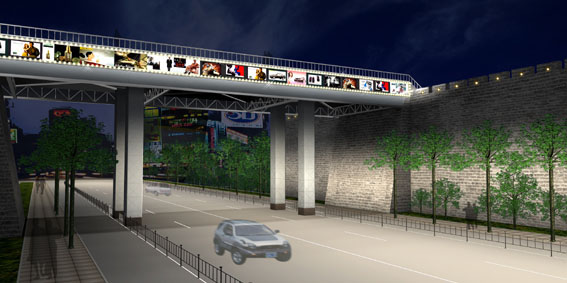 人行天桥CAD设计图纸建筑图施工图桥梁设计拱桥过街天桥素材