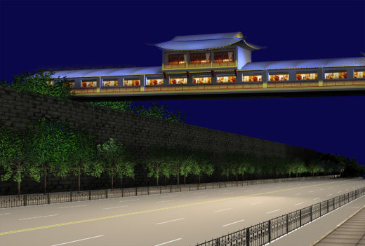 人行天桥CAD设计图纸建筑图施工图桥梁设计拱桥过街天桥素材缩略图