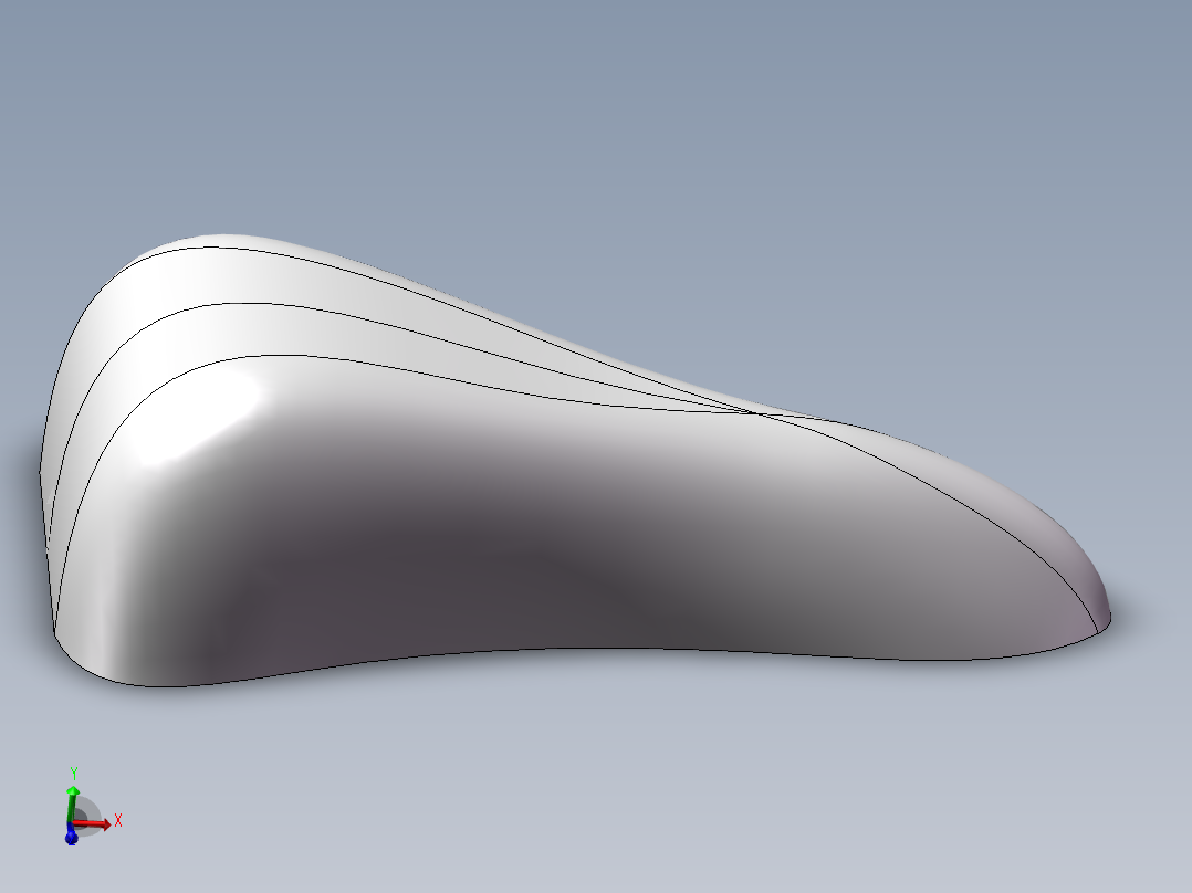 solidworks 自行车坐垫主视图
