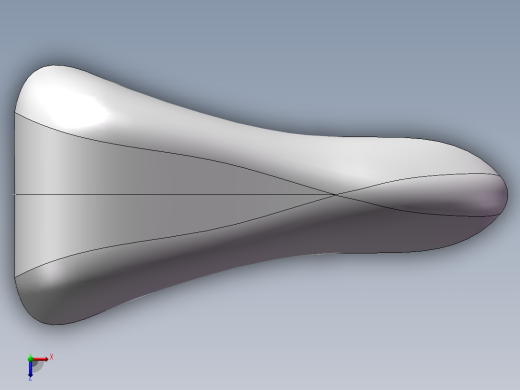 solidworks 自行车坐垫俯视缩略图