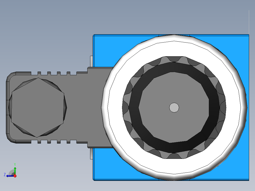 力士乐6通径三位四通换向阀右视图