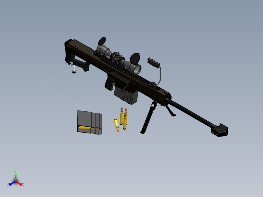 狙击枪正等轴测缩略图