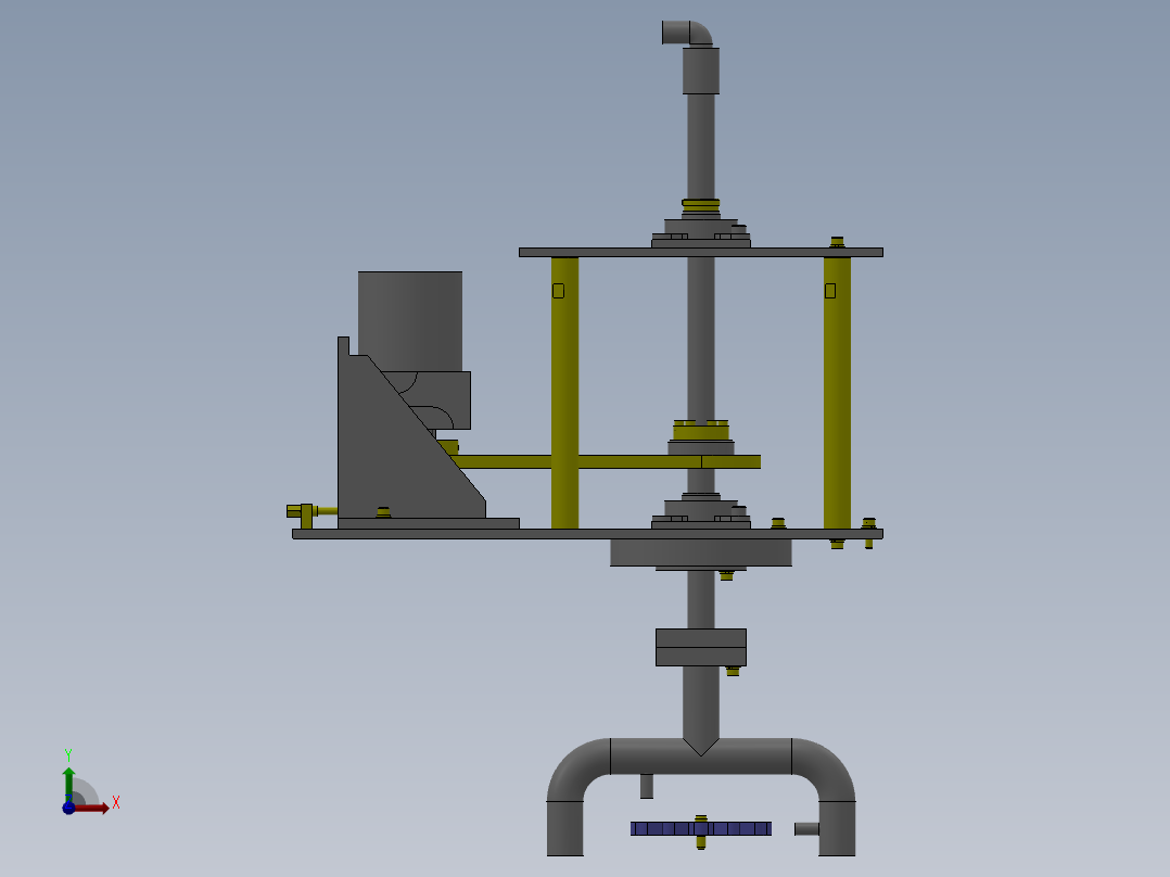M5 旋转式零件清洗组件前视图