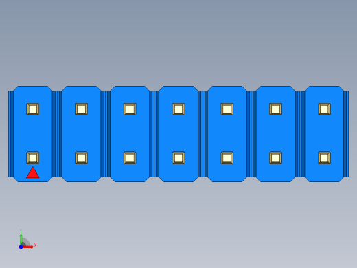 彩色公头100mil（2.54mm）系列-DS1021_blue_2x07p_100mil_Type43_rev1.0前视缩略图
