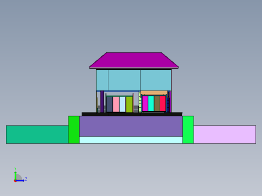 独栋三层现代风别墅左视缩略图