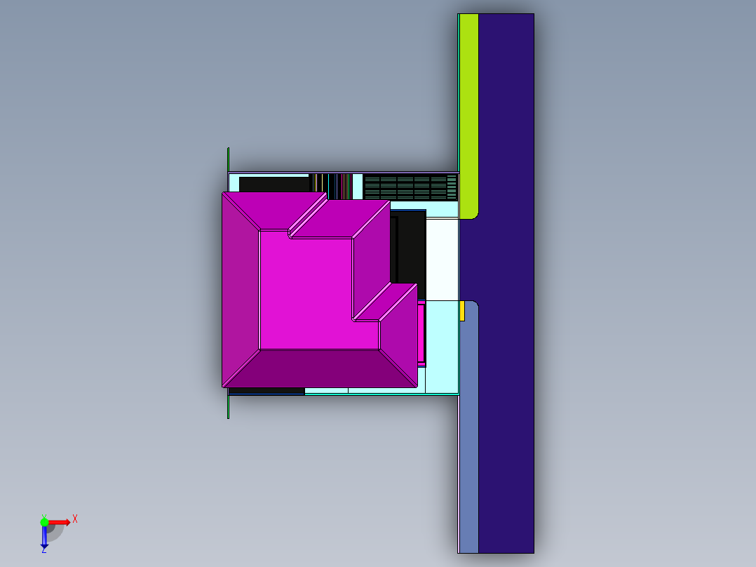 独栋三层现代风别墅俯视图
