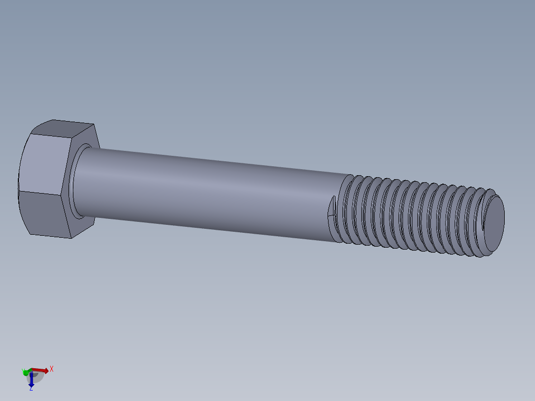 UNC 六角螺栓-Hex Bolt 0.625-11 x 4.SLDPRT
