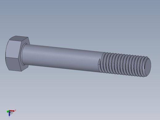 UNC 六角螺栓-Hex Bolt 0.625-11 x 4.SLDPRT
