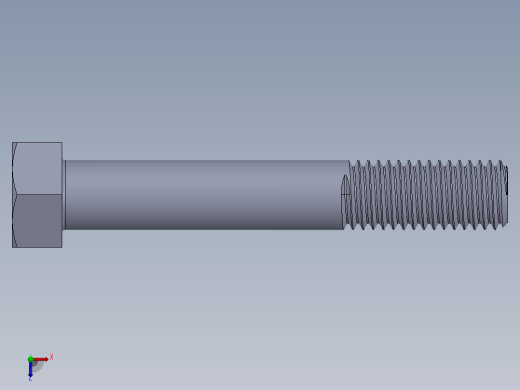 UNC 六角螺栓-Hex Bolt 0.625-11 x 4.SLDPRT俯视缩略图