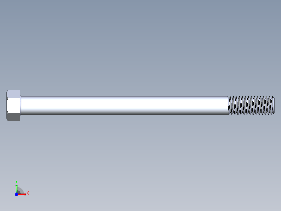 UNC 六角螺栓-Hex Bolt 0.4375-14 x 6前视图