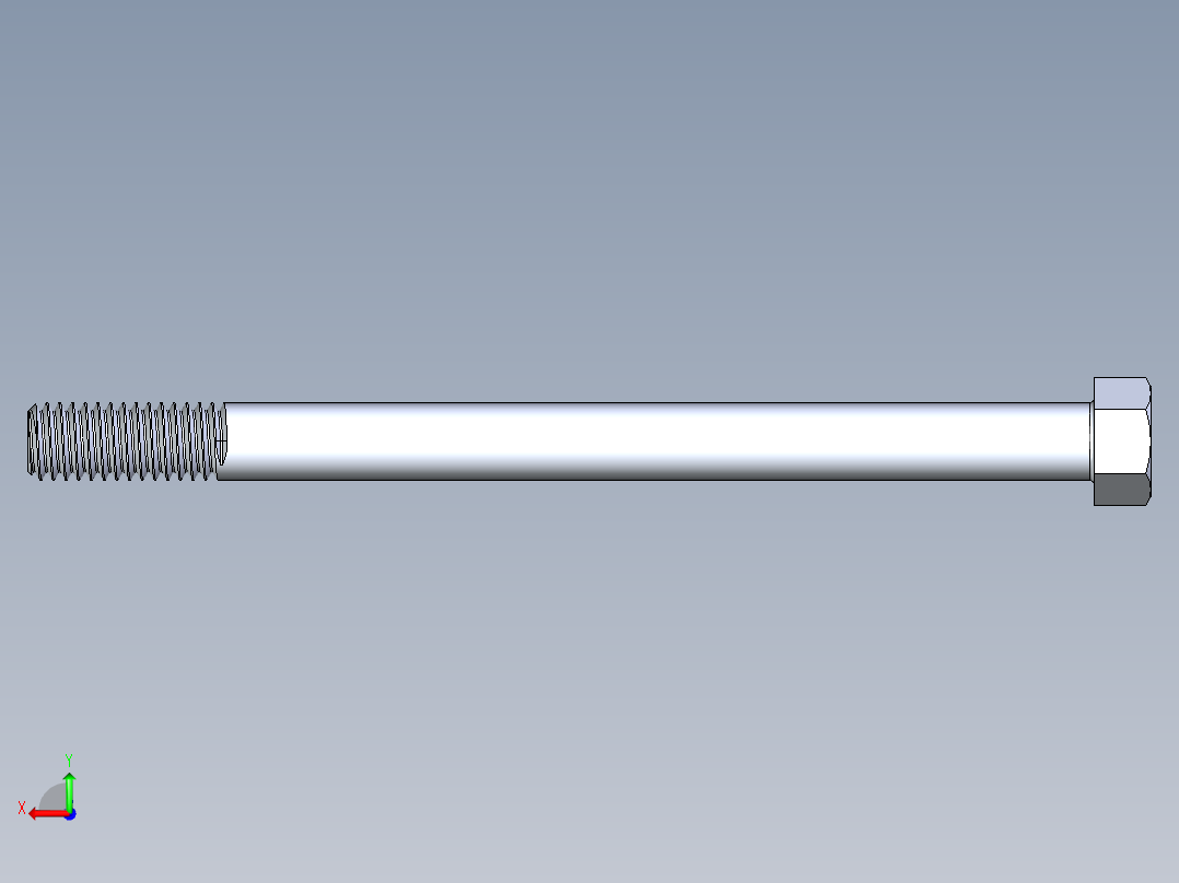 UNC 六角螺栓-Hex Bolt 0.4375-14 x 6后视图